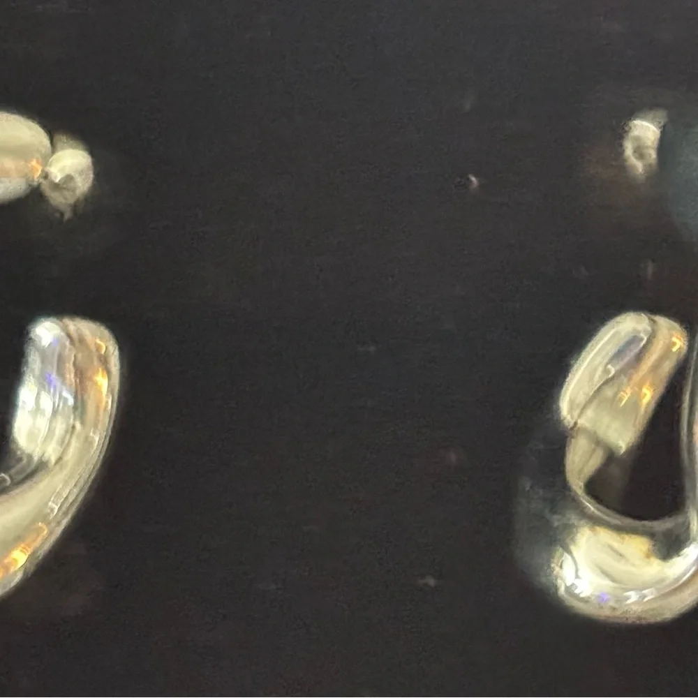 Silver Hoop Earrings - Picture 2 of 2